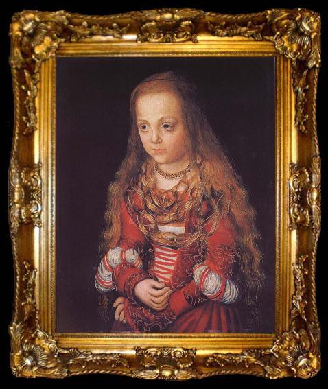 framed  Lucas Cranach the Elder Prinsessa of Saxony, ta009-2